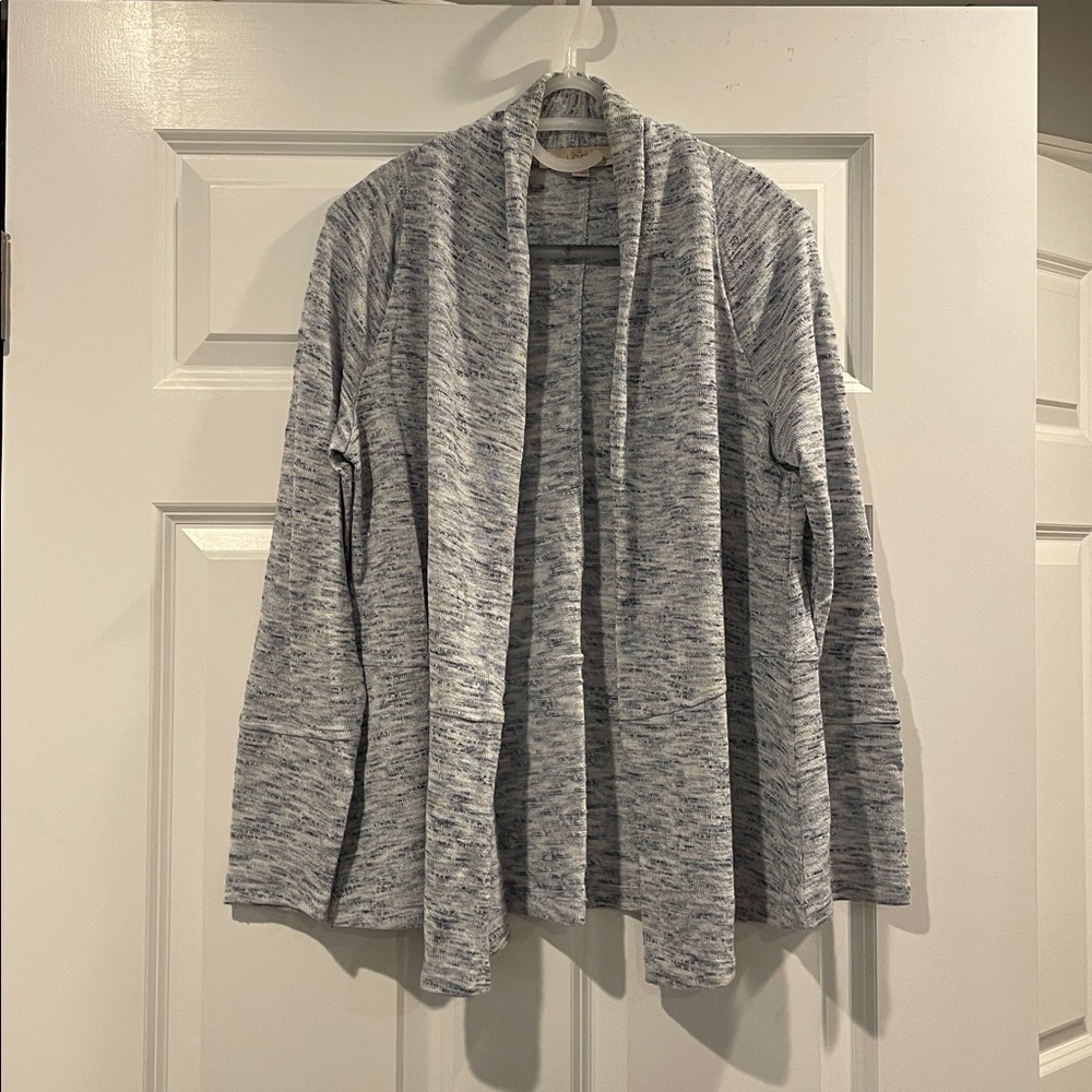 Blue Open Front Cardigan
